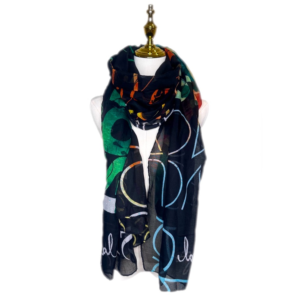 Scarf multicolored cool print